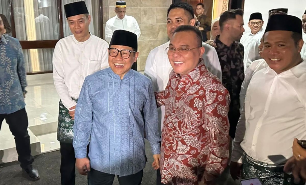 Prof  Dasco singgung isu matahari kembar Pasca  hadiri halalbihalal Gus  Imin