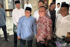 Prof Dasco singgung isu matahari kembar Pasca hadiri halalbihalal Gus Imin
