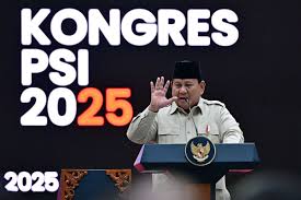 Presiden Prabowo: Gajah Salah Satu Binatang Kesayangan Saya, dalam Kongres PSI,