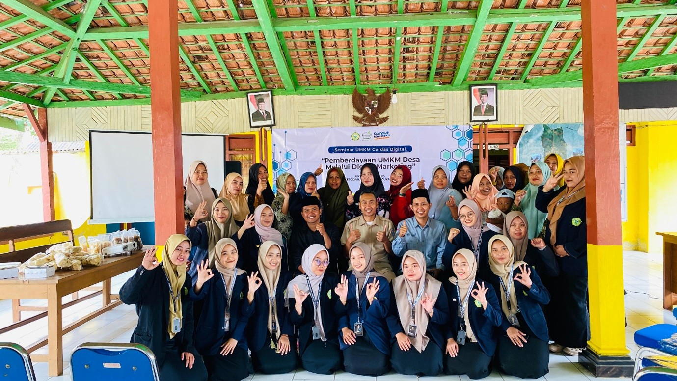 KKN Kelompok 5 kampus Universitas Al-Hikmah Indonesia : adakan Seminar UMKM Cerdas Digital,untuk Pemberdayaan UMKM Desa
