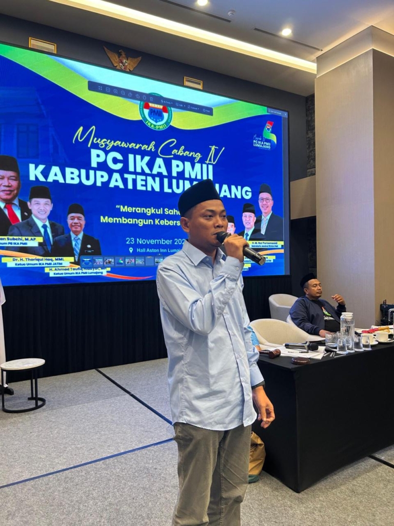 Khoirul Anam Terpilih Secara Aklamasi sebagai Ketua IKA PMII Lumajang pada Muscab IV