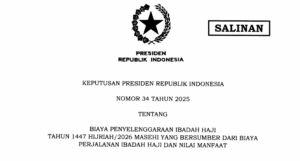 Resmi Pemerintah terbitkan Keppres Biaya Penyelenggaraan Ibadah Haji tahun 1447 H
